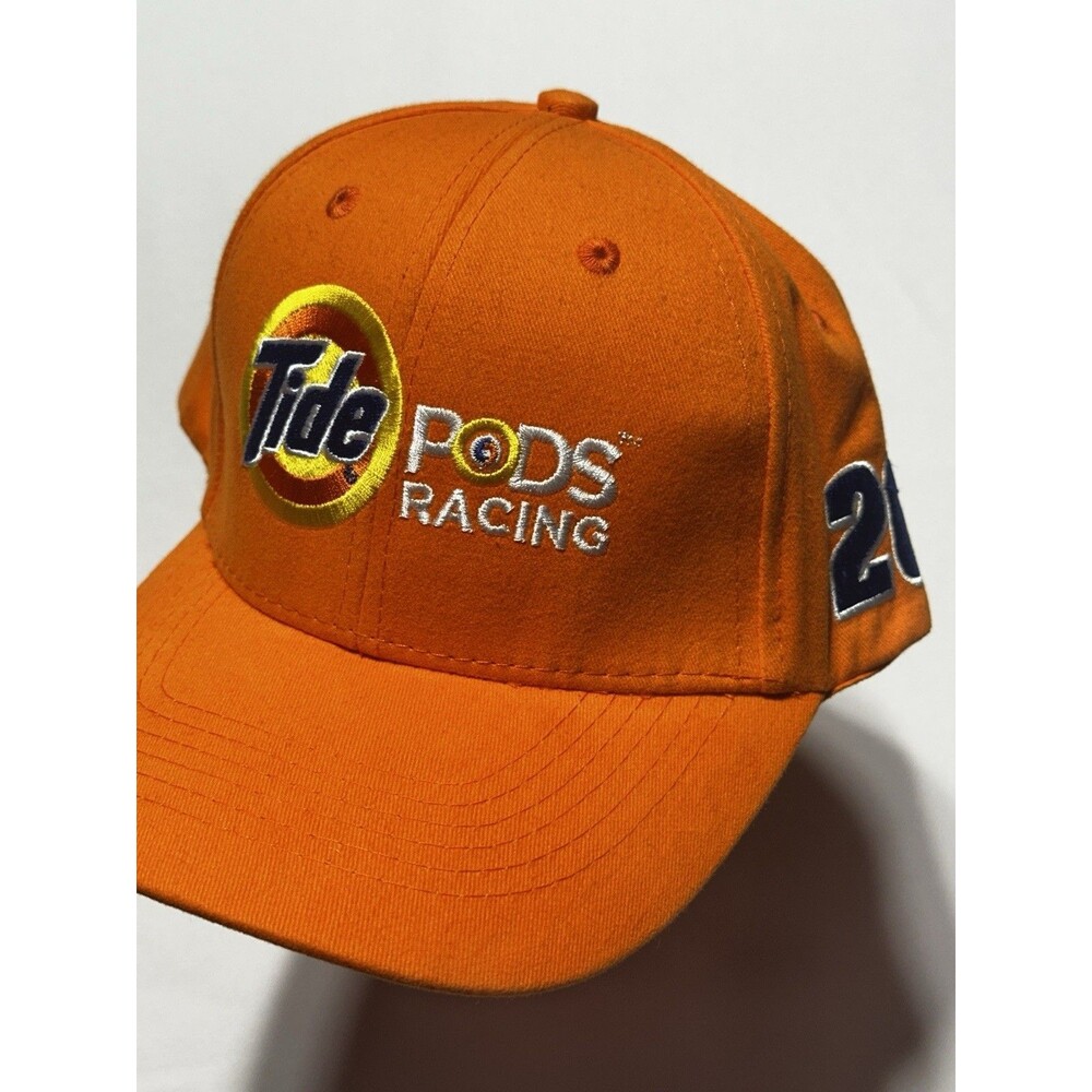 Tide Pods Racing Adjustable Hat Cap #20 NASCAR Racing Orange